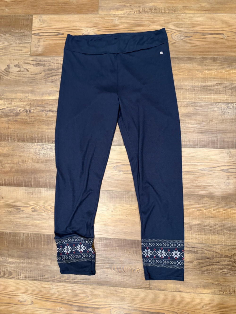 Lucky Brand Navy Lounge pants with Patterned Cuffs